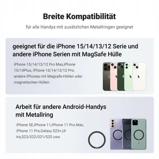 UGREEN Magnetische Telefoonstandaard MagSafe Opvouwbaar Zwart — miniatuur 3