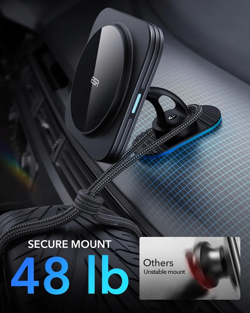 ESR HaloLock Magnetische Autohouder Opladen 15W — foto 7