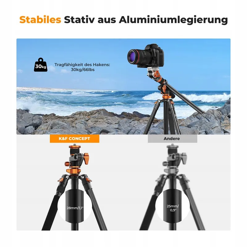 K&F CONCEPT Videostatief 231cm Fluid Head DSLR Camera — foto 4