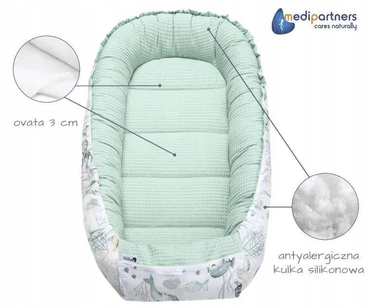 MEDIPARTNERS Babynest Kokon OEKO-TEX Gecertificeerd — foto 8