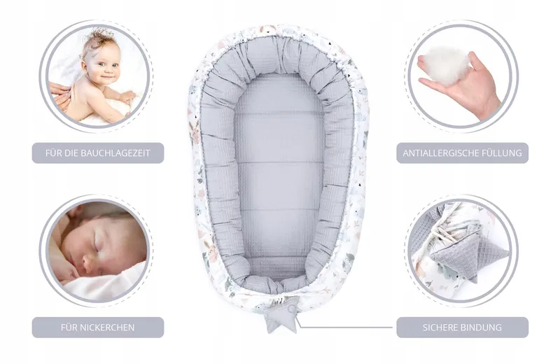 MEDIPARTNERS Babynest Kokon OEKO-TEX Gecertificeerd — foto 5