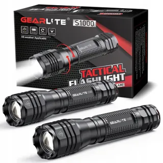 GEARLITE LED Zaklamp 4000 Lumen 5 Standen IP65 2-Pack — miniatuur 1