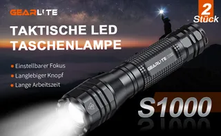 GEARLITE LED Zaklamp 4000 Lumen 5 Standen IP65 2-Pack — miniatuur 8