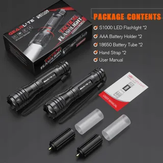 GEARLITE LED Zaklamp 4000 Lumen 5 Standen IP65 2-Pack — miniatuur 7