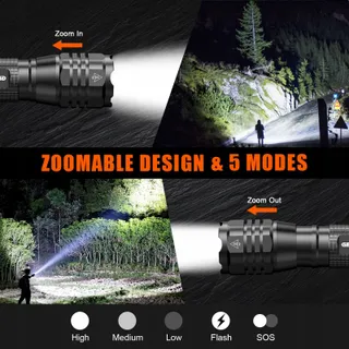 GEARLITE LED Zaklamp 4000 Lumen 5 Standen IP65 2-Pack — miniatuur 11