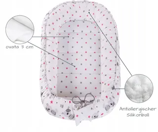 MEDI PARTNERS Babynest Set 100x60x15 100% Katoen — miniatuur 8