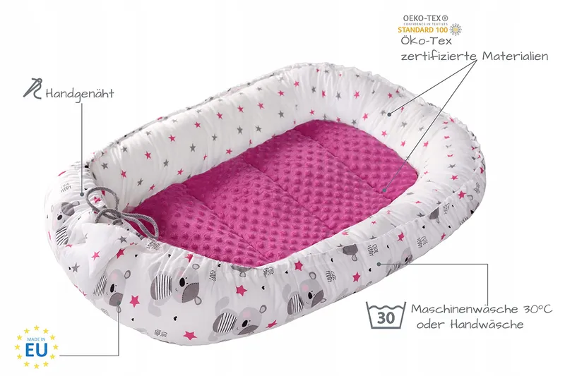 MEDI PARTNERS Babynest Set 100x60x15 100% Katoen — foto 7