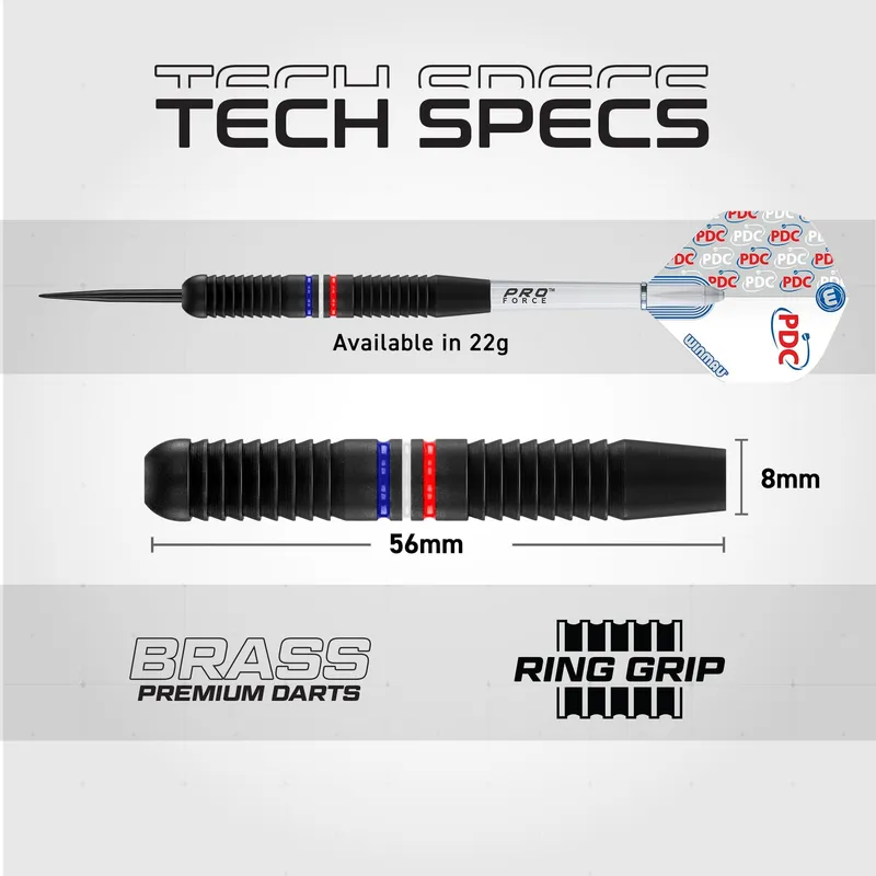 WINMAU PDC Ultimate Set 22g Professionele Messing Darts — foto 4