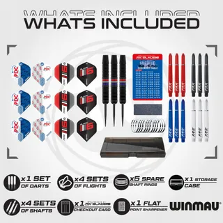 WINMAU PDC Ultimate Set 22g Professionele Messing Darts — miniatuur 2