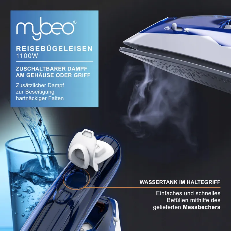 CSL Reisstrijkijzer 1100W Dual-Voltage 110/230V Klein Licht — foto 5