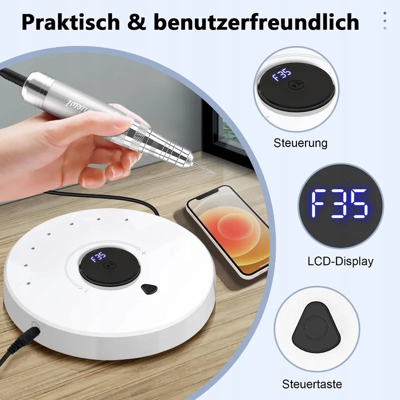 ENNIEWI Nagelfrees Gel Acryl LED Display Wit — foto 3