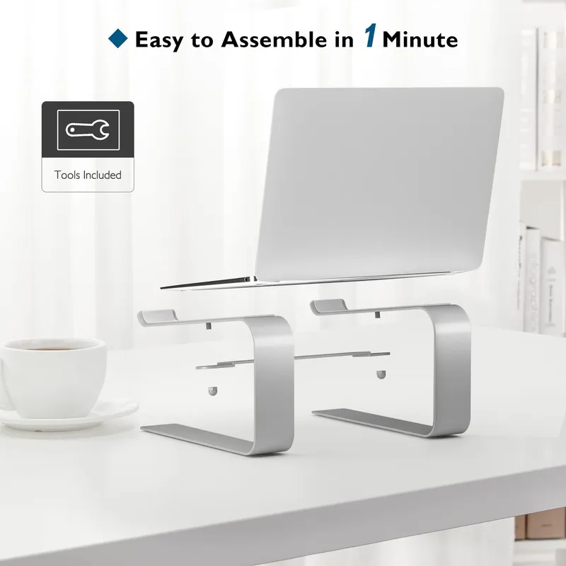 BONTEC Ergonomische Laptopstandaard 10-17 Inch Zilver — foto 6
