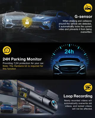 GKU Dashcam 4K Voor Achter WiFi GPS 64GB Nachtzicht — miniatuur 6