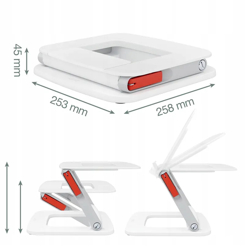 LEITZ Ergo Verstelbare Laptopstandaard 13-15 Inch Compact Wit — foto 6
