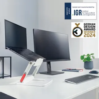LEITZ Ergo Verstelbare Laptopstandaard 13-15 Inch Compact Wit — miniatuur 4