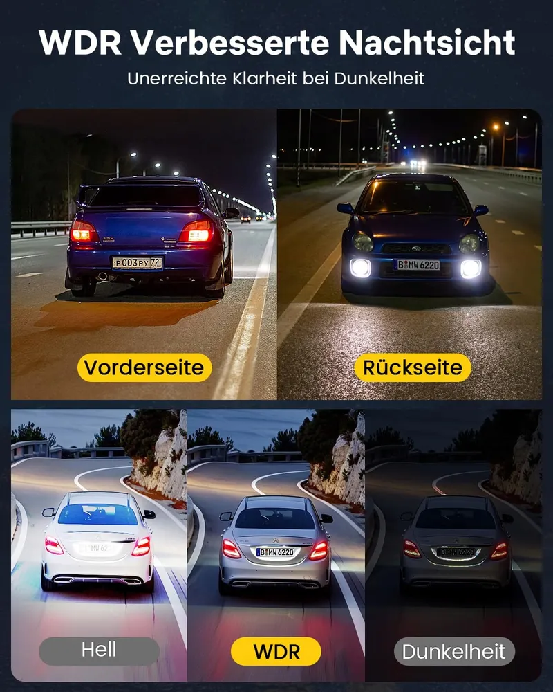 GKU Dashcam 4K 2K Touchscreen GPS WiFi 64GB SD-kaart — foto 7