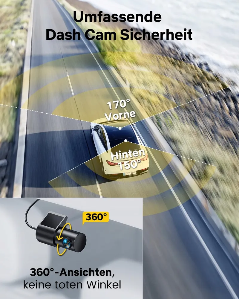 GKU Dashcam 4K 2K Touchscreen GPS WiFi 64GB SD-kaart — foto 4