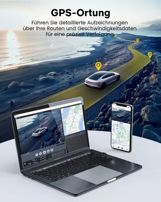 GKU Dashcam 4K 2K Touchscreen GPS WiFi 64GB SD-kaart — miniatuur 5