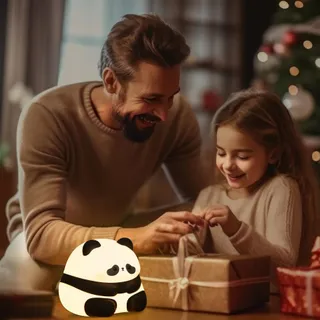 YUANDIAN Panda Nachtlampje Siliconen USB Kinderen Volwassenen — miniatuur 5