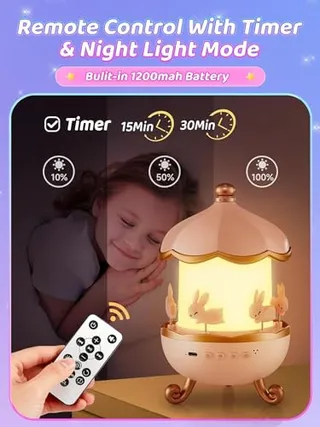 ONE FIRE Sterrenhemel Projector Kinderen Nachtlampje Muziek — miniatuur 6