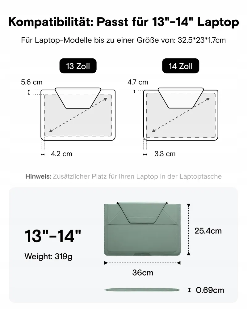 MOFT Laptoptas En Standaard 13-14 Inch Vegan Leer Zwart — foto 6