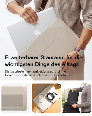 MOFT Laptoptas En Standaard 13-14 Inch Vegan Leer Zwart — miniatuur 5