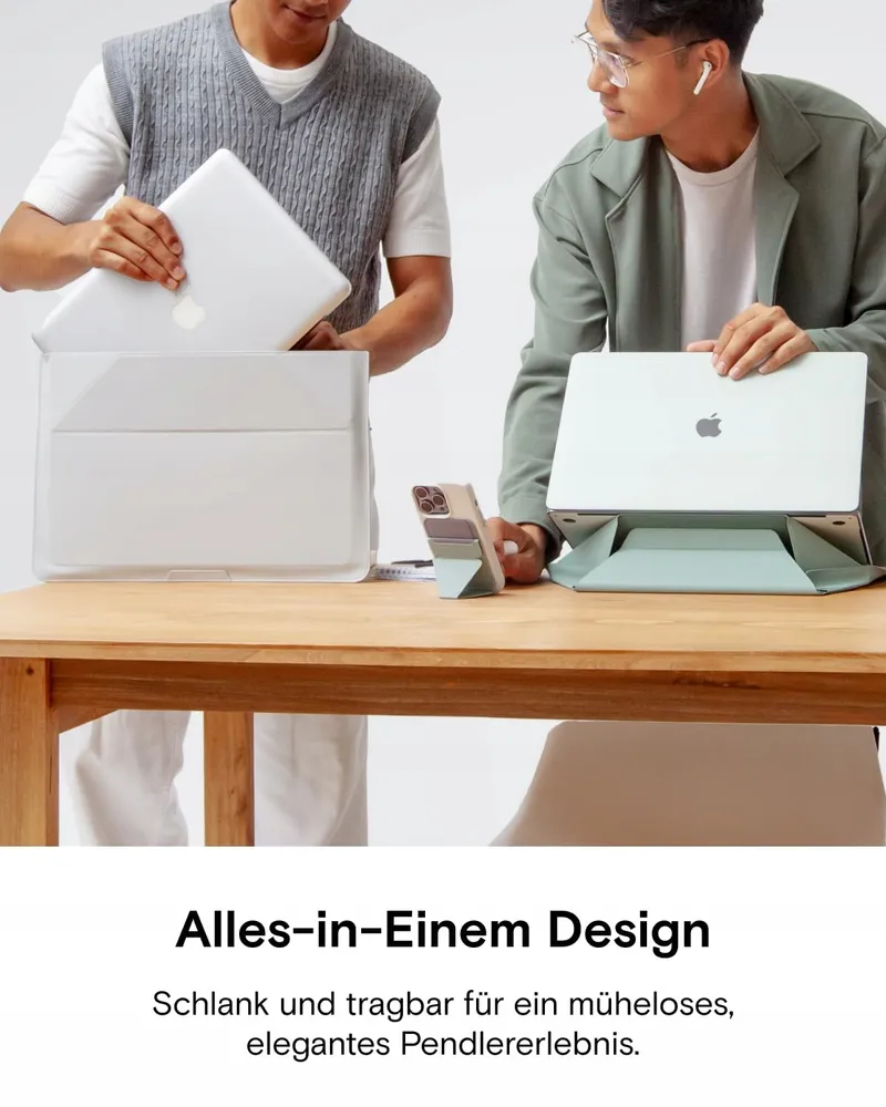 MOFT Laptoptas En Standaard 13-14 Inch Vegan Leer Zwart — foto 2