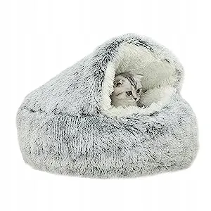 SUOXU Kalmerend Pluche Kattenbed Donut 50x50cm — miniatuur 10