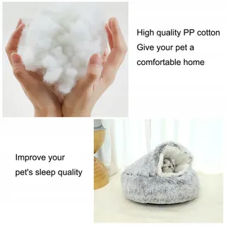 SUOXU Kalmerend Pluche Kattenbed Donut 50x50cm — miniatuur 2