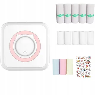 WANGCL Mini Draagbare Inktloze Fotoprinter iOS Android Roze — miniatuur 1