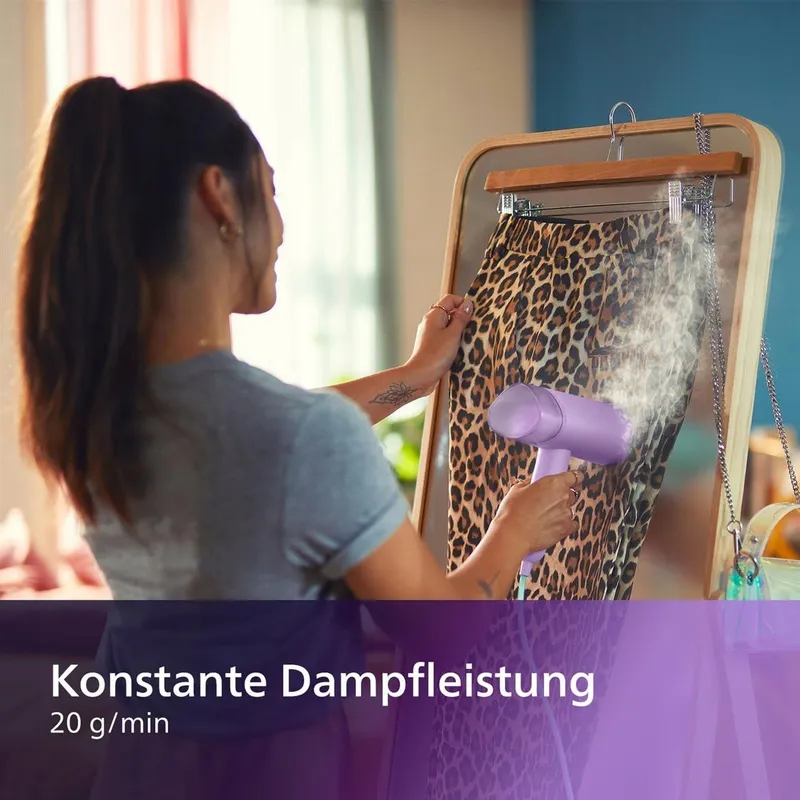 VERSUNI Draagbare Kledingstomer 1000W 20g/min 100ml Paars — foto 3
