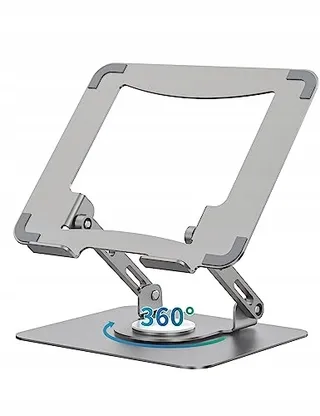 SOUNDANCE Laptopstandaard 360° Draaibaar Ergonomisch Zilver — miniatuur 1