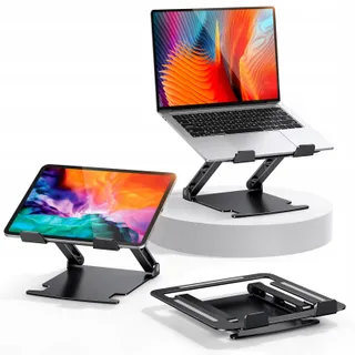 GLANGEH Aluminium Laptopstandaard Ergonomisch Verstelbaar 10-16 inch — miniatuur 1