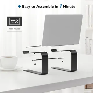 BONTEC Ergonomische Laptopstandaard 10-17,3 Inch Zwart — miniatuur 6