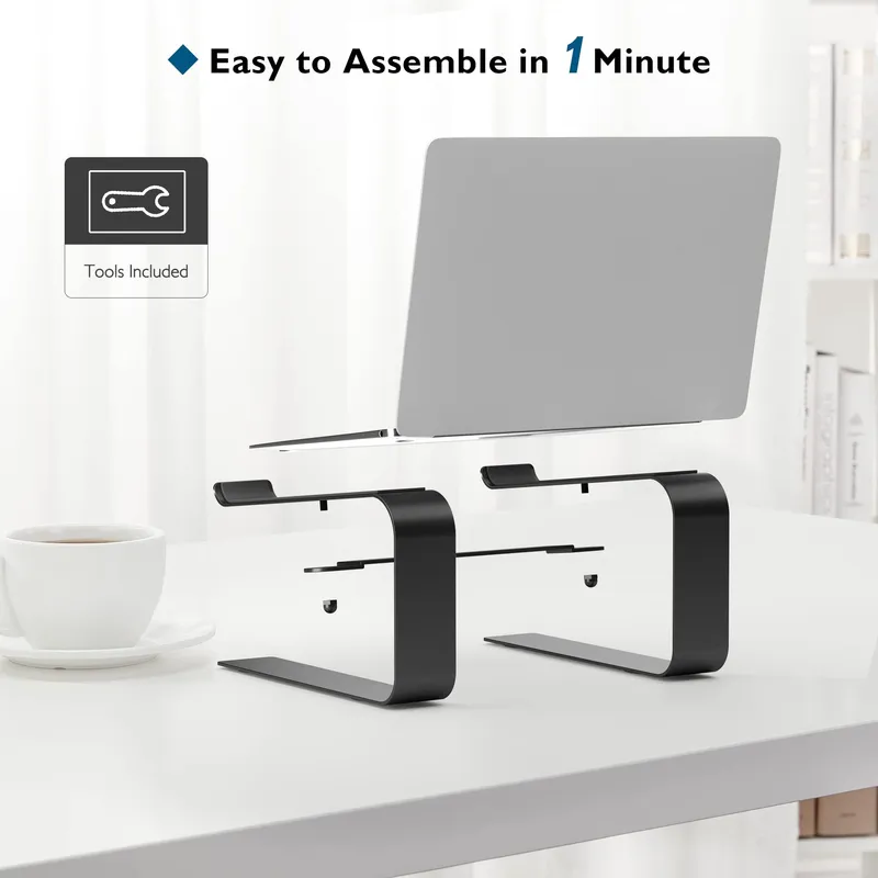 BONTEC Ergonomische Laptopstandaard 10-17,3 Inch Zwart — foto 6