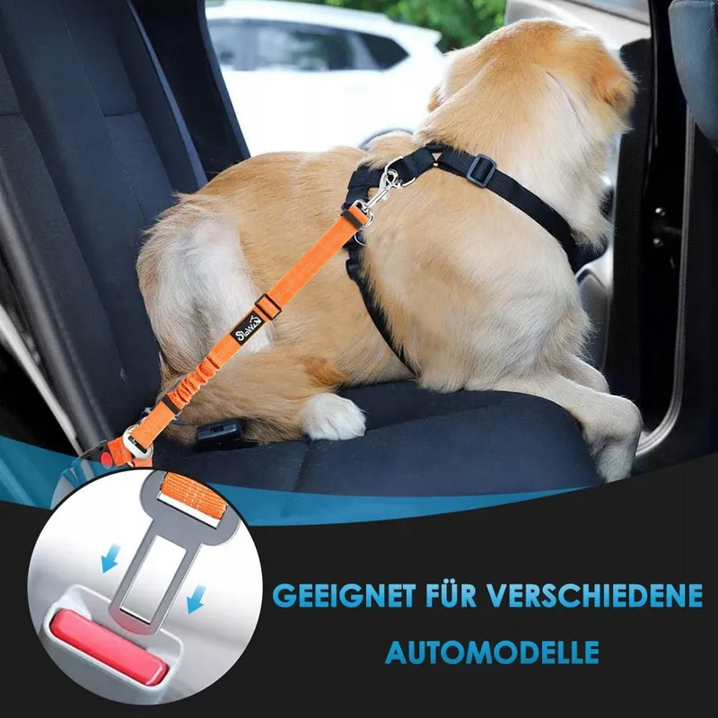 SLOWTON Hondengordel Auto 2-in-1 Verstelbaar Reflecterend β foto 6