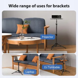 LEORFI Statief Laptop Projector Verstelbaar 45-115cm 10kg — miniatuur 5
