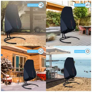 CCLIFE Hoes Hangstoel 190x145cm Windbestendig en UV-bestendig — miniatuur 4