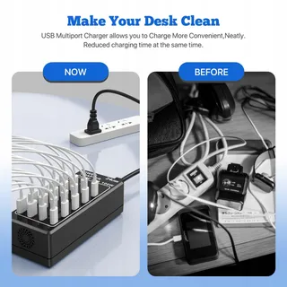 USB C Oplader 24-Poorts 100W iPhone Samsung Google — miniatuur 6