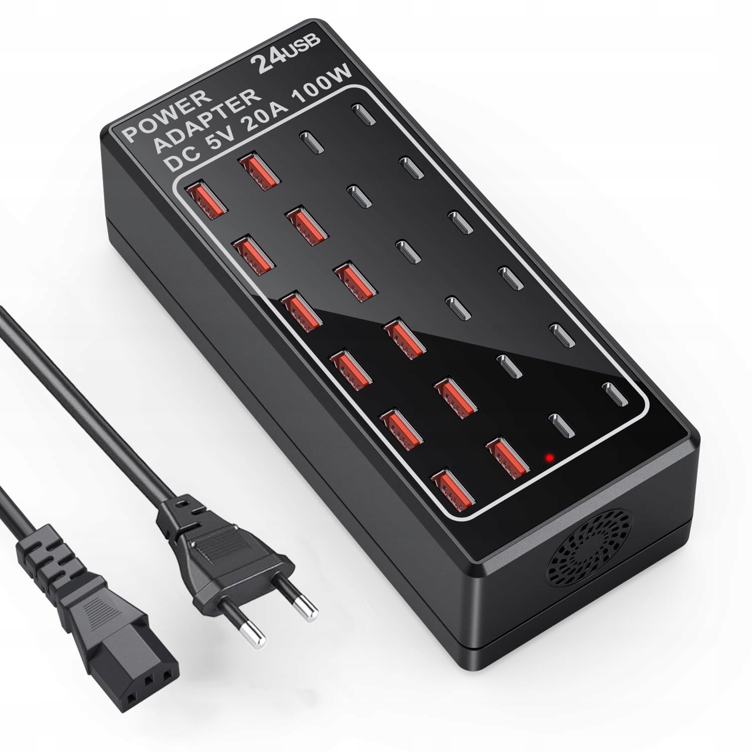 USB C Oplader 24-Poorts 100W iPhone Samsung Google
