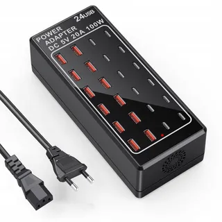 USB C Oplader 24-Poorts 100W iPhone Samsung Google — miniatuur 1