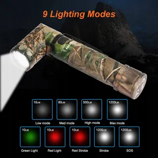 NICRON USB Zaklamp 1200 Lumen Magneet Militair — miniatuur 12