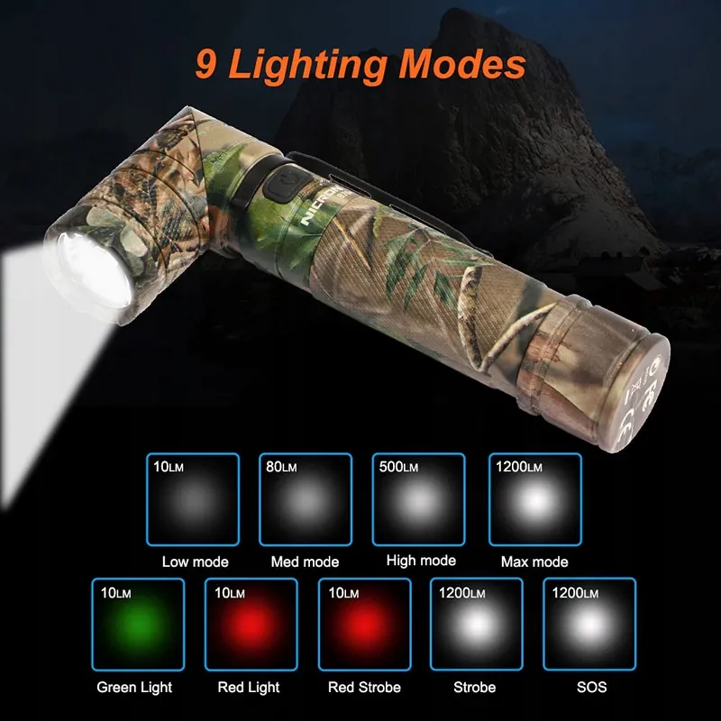 NICRON USB Zaklamp 1200 Lumen Magneet Militair — foto 12