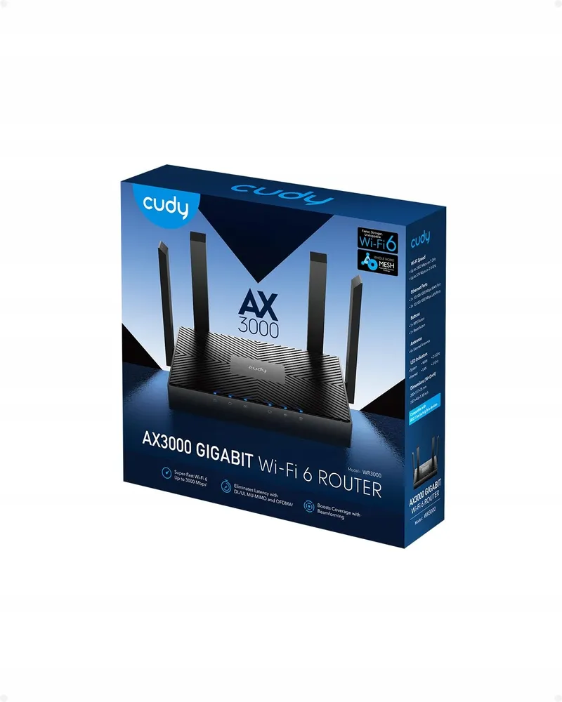 CUDY WR3000 WiFi 6 Router Dual Band Mu-Mimo VPN WPA3 — foto 9