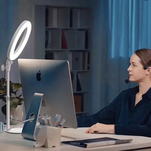 EVERSHOP LED Ringlamp 10,5" met Statief Streaming Videobellen — foto 4