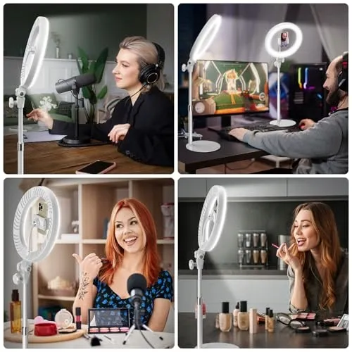 EVERSHOP LED Ringlamp 10,5" met Statief Streaming Videobellen — foto 2