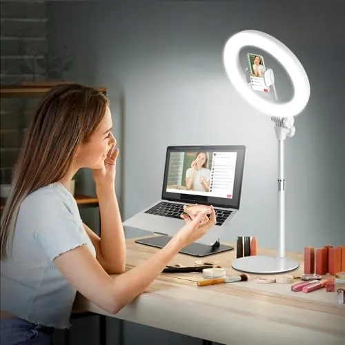 EVERSHOP LED Ringlamp 10,5" met Statief Streaming Videobellen — foto 1