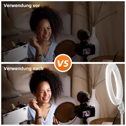 EVERSHOP LED Ringlamp 10,5" met Statief Streaming Videobellen — foto 6