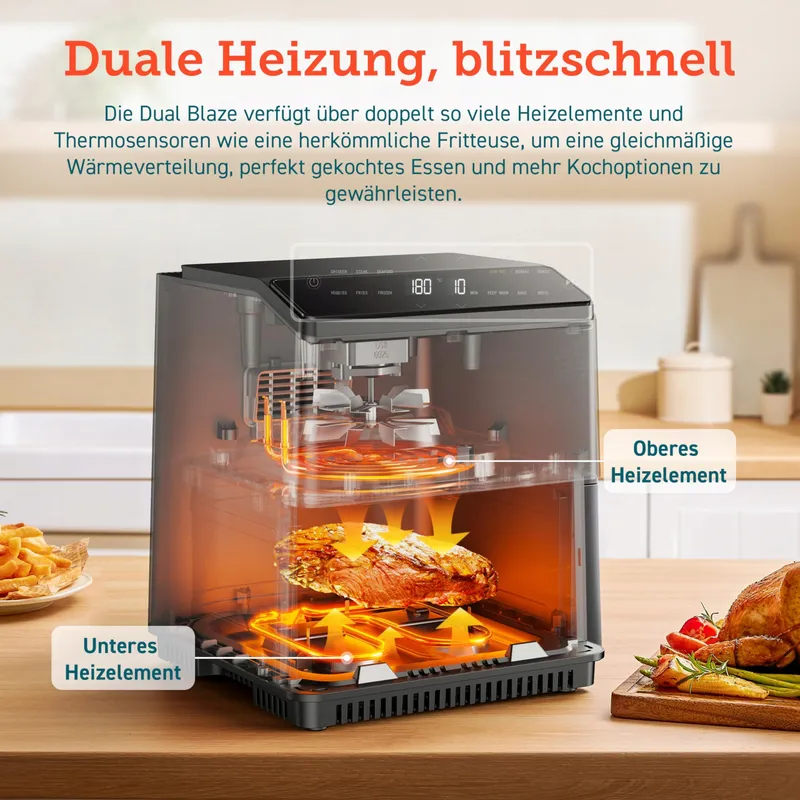 COSORI Dual Blaze Heteluchtfriteuse XXL 6,4L WiFi 12 Functies Touchscreen — foto 3
