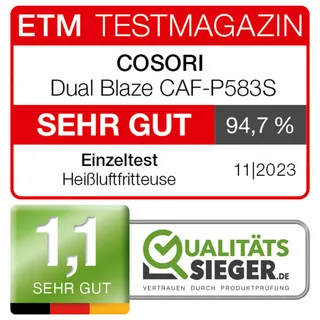 COSORI Dual Blaze Heteluchtfriteuse XXL 6,4L WiFi 12 Functies Touchscreen — miniatuur 2
